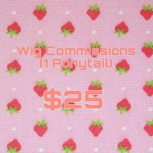 pony tail wig commissions